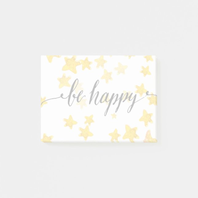 Bloco Post-it Seja feliz 3 (Frente)