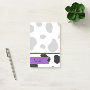 Bloco Post-it Seu Nome - Impressão Animal, Pontos De Vaca - Bra