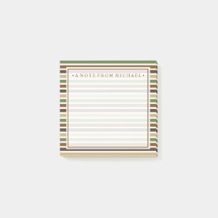 Bloco Post-it Seu texto Khaki Stripes