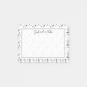 Bloco Post-it Seu texto   Notas Musicais