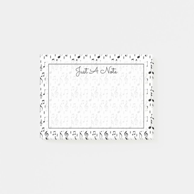Bloco Post-it Seu texto | Notas Musicais (Frente)