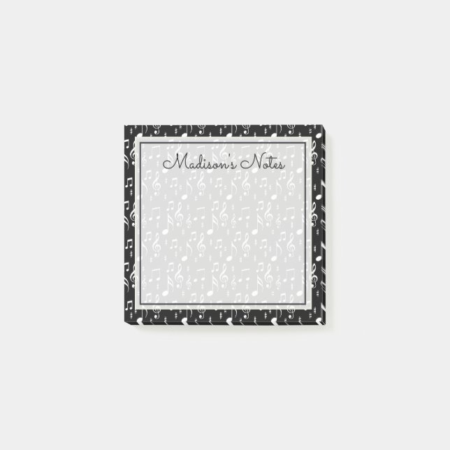 Bloco Post-it Seu texto | Notas Musicais (Frente)