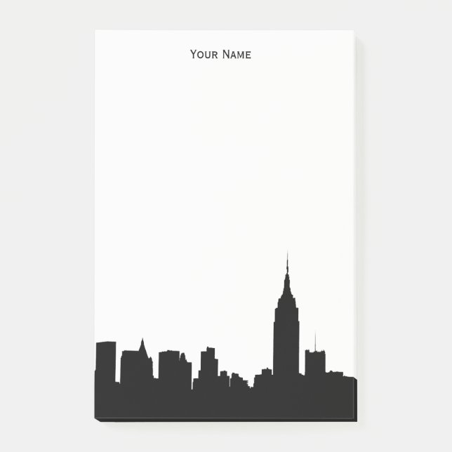 Bloco Post-it Silhouette Skyline NYC (Frente)