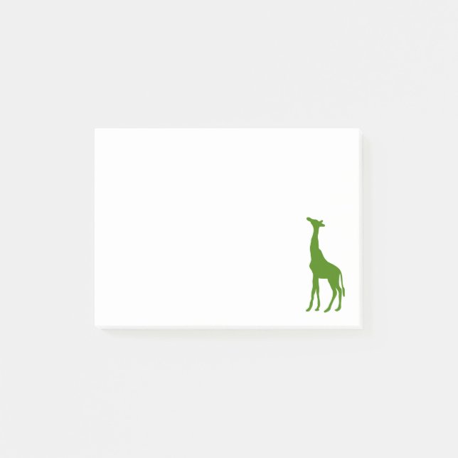 Bloco Post-it Silhuette de Girafa Verde (Frente)