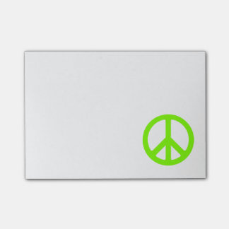 Bloco Post-it Símbolo da Paz Chartreuse