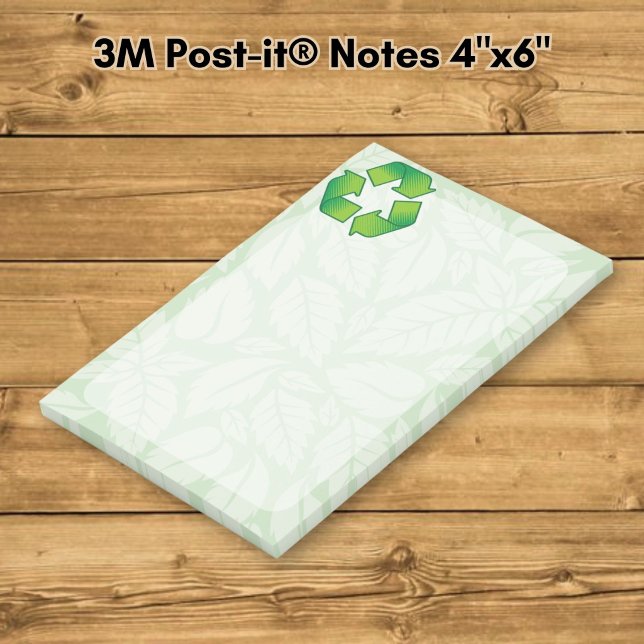 Bloco Post-it Símbolo de reciclagem (Criador carregado)