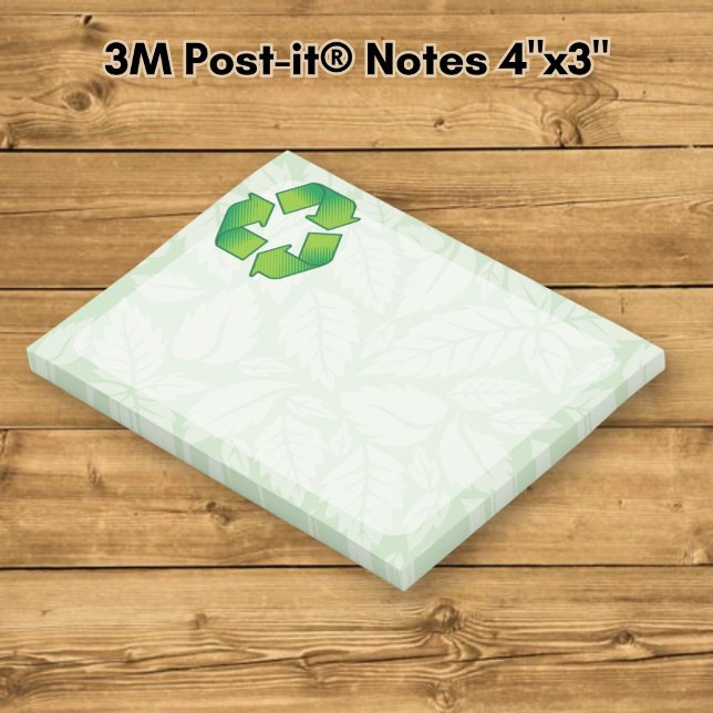 Bloco Post-it Símbolo de reciclagem (Criador carregado)
