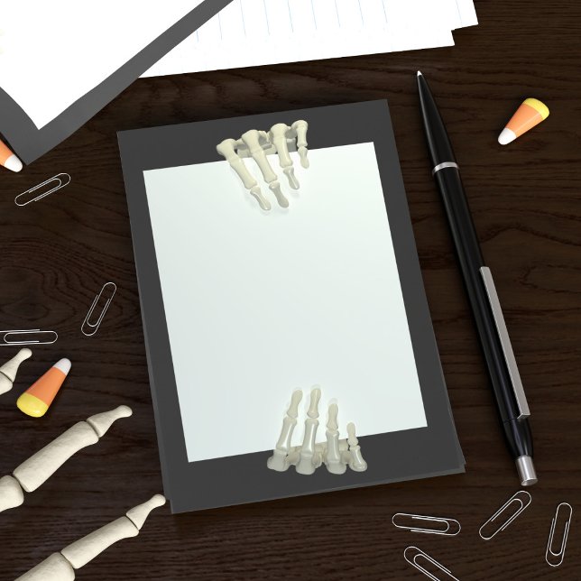 Bloco Post-it Skeleton assustador Posta anotações (Boo! Spooky post it notes just for you)