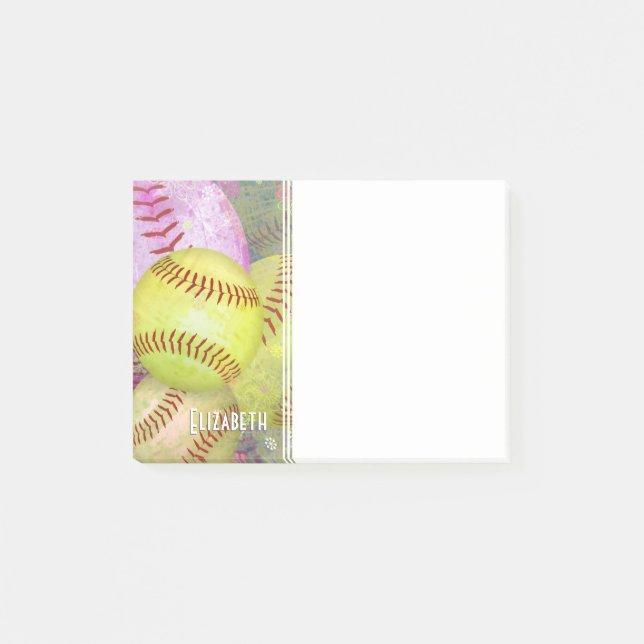 Bloco Post-it Softball feminino (Frente)