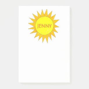 Bloco Post-it Sol Amarelo Personalizado Sol Sol Sol Sol Sol Dia 