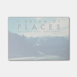 Bloco Post-it Sonho Com Lugares Para Além Do Horizonte