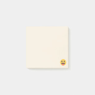 Bloco Post-it Sorria e língua para fora Emoji
