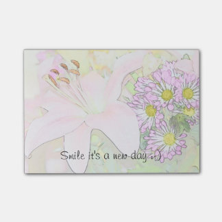 Bloco Post-it Sorriso é notas novas de um cargo do dia