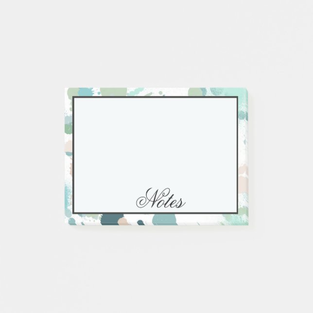 Bloco Post-it Splatters da pintura da aguarela (Frente)