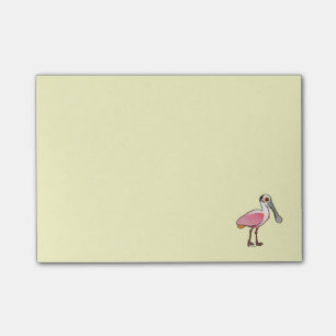Bloco Post-it Spoonbill róseo de Birdorable