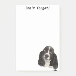 Bloco Post-it Springer Spaniel Puppy Inglês