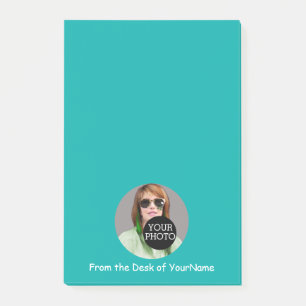 Bloco Post-it Sua Foto Sua Mensagem Personaliza Facilmente Turqu