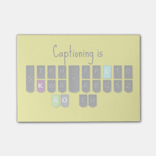 Bloco Post-it Subtitular é post-it legal do teclado de Steno