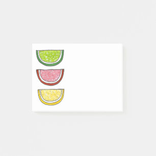 Bloco Post-it Sugary Fruta Slice Doces Limão com Limão Postar