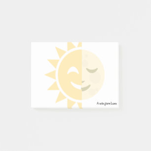 Bloco Post-it Sun feito sob encomenda e lua