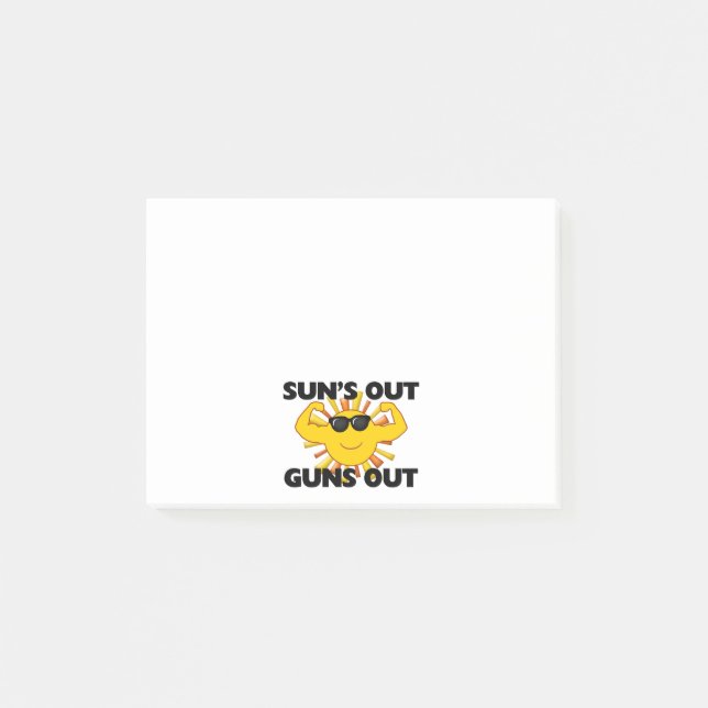 Bloco Post-it Sun para fora atira para fora (Frente)