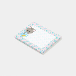 Bloco Post-it Tabuleiro de Cinzas Adoráveis de Kitten com a Bowl
