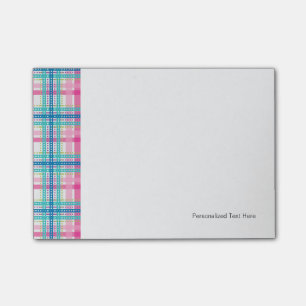 Bloco Post-it Tartan, teste padrão da xadrez