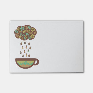 Bloco Post-it Teacup chovendo retro da nuvem das folhas de chá