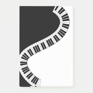 Bloco Post-it Teclas de Piano Curvas de Onda