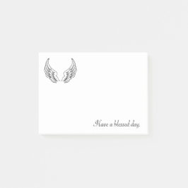 Bloco Post-it Tenha um dia abençoado com as asas negras