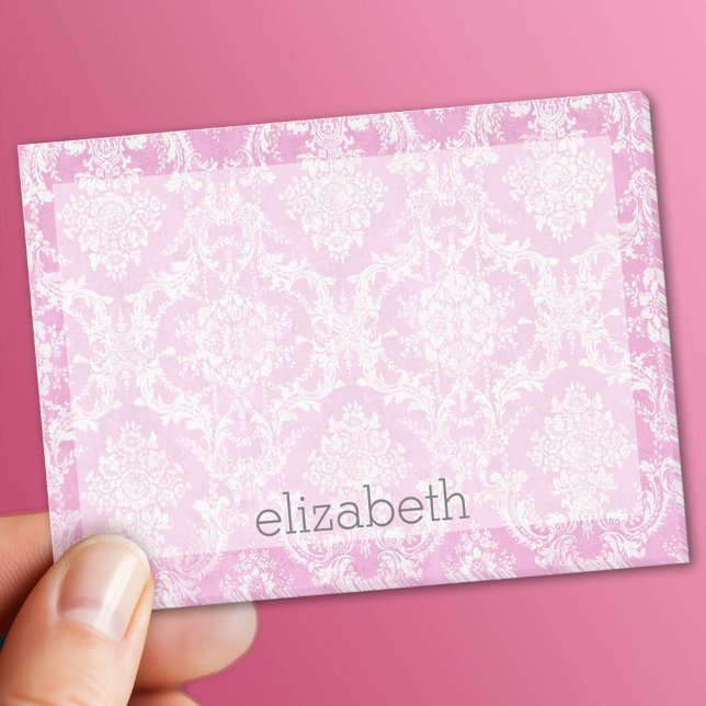 Bloco Post-it Término da Cor damasco de pintura rosa pastel (Custom Post It Note Pad)