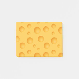 Bloco Post-it Teste padrão amarelo do queijo