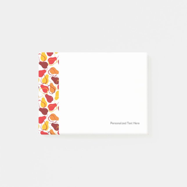 Bloco Post-it Teste padrão com peras (Frente)