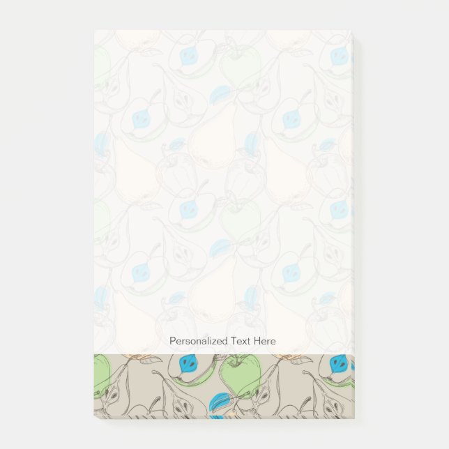 Bloco Post-it Teste padrão das frutas (Frente)