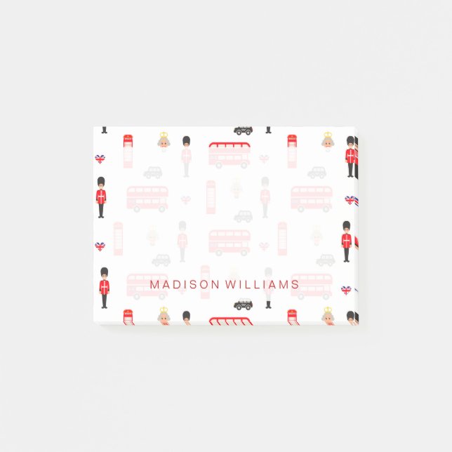 Bloco Post-it Teste padrão dos símbolos de Inglaterra (Frente)