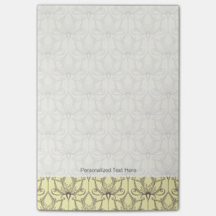 Bloco Post-it Teste padrão floral de creme