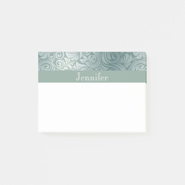 Bloco Post-it Teste padrão floral elegante (Frente)
