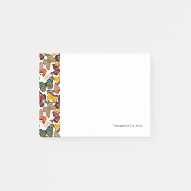 Bloco Post-it Teste padrão floral retro (Frente)