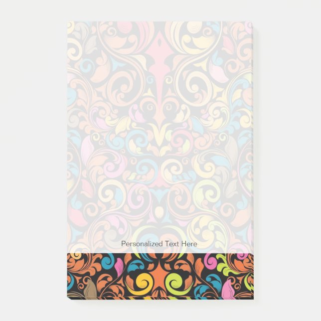 Bloco Post-it Teste padrão Funky (Frente)