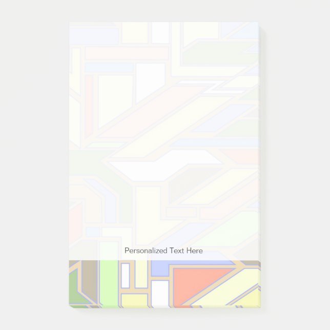 Bloco Post-it Teste padrão geométrico 3 (Frente)