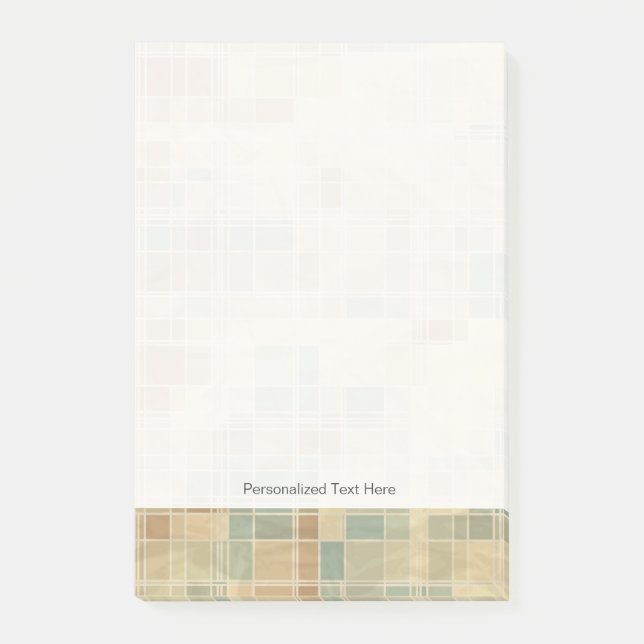 Bloco Post-it Teste padrão geométrico retro 2 (Frente)