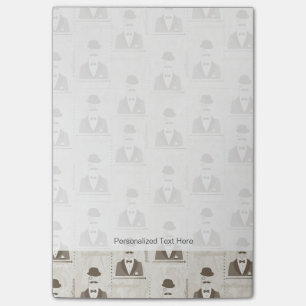 Bloco Post-it Teste padrão retro para o homem