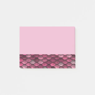 Bloco Post-it Textura em Escala Metálica Rosa