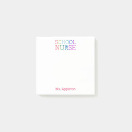 Bloco Post-it Tipografia colorida personalizada enfermeira do