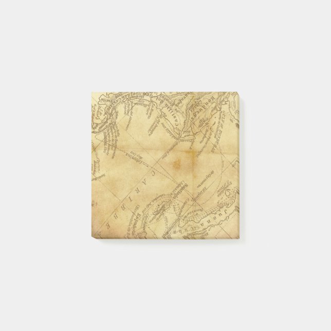 Bloco Post-it trace a nota de post-it elegante de papel velha do (Frente)