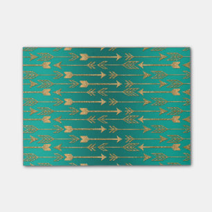 Bloco Post-it Trendy foz-dourado-brilho flecha tribal