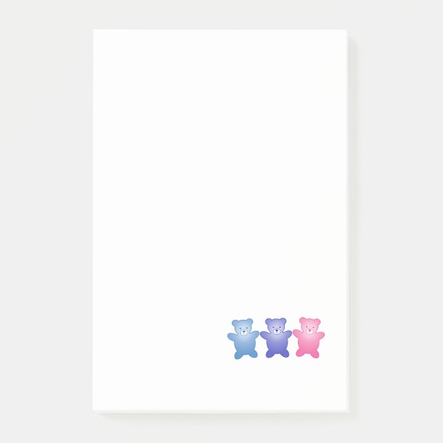 Bloco Post-it Três ursos (Frente)