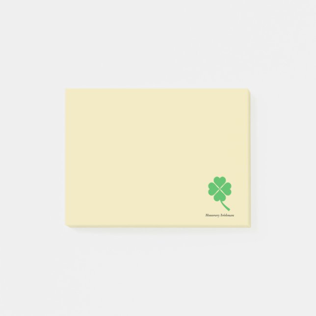 Bloco Post-it Trevo de quatro folhas (Frente)