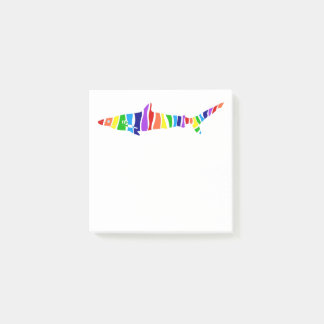 Bloco Post-it Tubarão com arco-íris