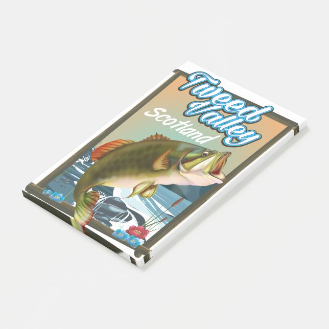 Bloco Post-it Tweed Valley Scotland poster (Inclinado)